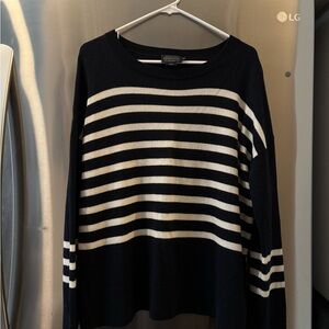 Pendleton Navy and White Striped Sweater